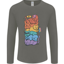 LGBT Cats Mens Long Sleeve T-Shirt Charcoal