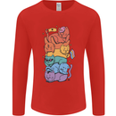 LGBT Cats Mens Long Sleeve T-Shirt Red
