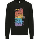 LGBT Cats Mens Sweatshirt Jumper Black