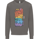 LGBT Cats Mens Sweatshirt Jumper Charcoal