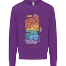 LGBT Cats Mens Sweatshirt Jumper Purple