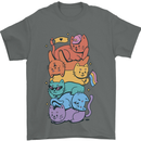 LGBT Cats Mens T-Shirt 100% Cotton Charcoal
