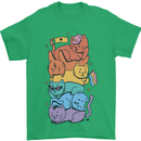 LGBT Cats Mens T-Shirt 100% Cotton Irish Green