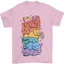 LGBT Cats Mens T-Shirt 100% Cotton Light Pink