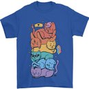 LGBT Cats Mens T-Shirt 100% Cotton Royal Blue