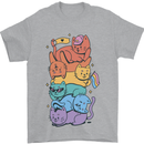 LGBT Cats Mens T-Shirt 100% Cotton Sports Grey