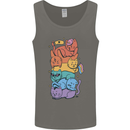 LGBT Cats Mens Vest Tank Top Charcoal