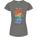 LGBT Cats Womens Petite Cut T-Shirt Charcoal