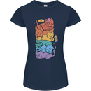 LGBT Cats Womens Petite Cut T-Shirt Navy Blue