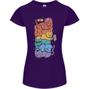 LGBT Cats Womens Petite Cut T-Shirt Purple