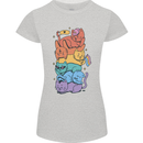 LGBT Cats Womens Petite Cut T-Shirt Sports Grey