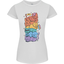 LGBT Cats Womens Petite Cut T-Shirt White