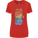 LGBT Cats Womens Wider Cut T-Shirt Red