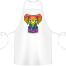 LGBT Elephant Gay Pride Day Awareness Cotton Apron 100% Organic White