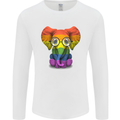 LGBT Elephant Gay Pride Day Awareness Mens Long Sleeve T-Shirt White