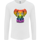 LGBT Elephant Gay Pride Day Awareness Mens Long Sleeve T-Shirt White