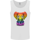 LGBT Elephant Gay Pride Day Awareness Mens Vest Tank Top White