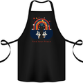 LGBT Find Your Peace Gay Pride Day Cotton Apron 100% Organic Black