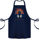 LGBT Find Your Peace Gay Pride Day Cotton Apron 100% Organic Navy Blue