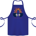 LGBT Find Your Peace Gay Pride Day Cotton Apron 100% Organic Royal Blue