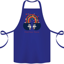 LGBT Find Your Peace Gay Pride Day Cotton Apron 100% Organic Royal Blue