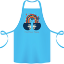 LGBT Find Your Peace Gay Pride Day Cotton Apron 100% Organic Turquoise