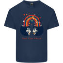 LGBT Find Your Peace Gay Pride Day Kids T-Shirt Childrens Navy Blue