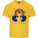 LGBT Find Your Peace Gay Pride Day Kids T-Shirt Childrens Yellow