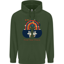 LGBT Find Your Peace Gay Pride Day Mens 80% Cotton Hoodie Forest Green