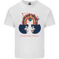 LGBT Find Your Peace Gay Pride Day Mens Cotton T-Shirt Tee Top White