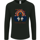 LGBT Find Your Peace Gay Pride Day Mens Long Sleeve T-Shirt Black