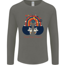 LGBT Find Your Peace Gay Pride Day Mens Long Sleeve T-Shirt Charcoal