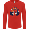 LGBT Find Your Peace Gay Pride Day Mens Long Sleeve T-Shirt Red