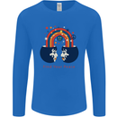 LGBT Find Your Peace Gay Pride Day Mens Long Sleeve T-Shirt Royal Blue