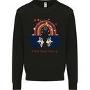 LGBT Find Your Peace Gay Pride Day Mens Sweatshirt Jumper Black