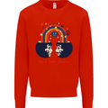 LGBT Find Your Peace Gay Pride Day Mens Sweatshirt Jumper Bright Red