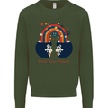 LGBT Find Your Peace Gay Pride Day Mens Sweatshirt Jumper Forest Green