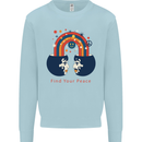 LGBT Find Your Peace Gay Pride Day Mens Sweatshirt Jumper Light Blue