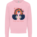 LGBT Find Your Peace Gay Pride Day Mens Sweatshirt Jumper Light Pink