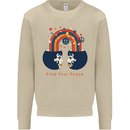 LGBT Find Your Peace Gay Pride Day Mens Sweatshirt Jumper Sand