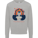 LGBT Find Your Peace Gay Pride Day Mens Sweatshirt Jumper Sports Grey