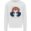 LGBT Find Your Peace Gay Pride Day Mens Sweatshirt Jumper White