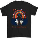 LGBT Find Your Peace Gay Pride Day Mens T-Shirt Cotton Gildan Black