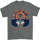 LGBT Find Your Peace Gay Pride Day Mens T-Shirt Cotton Gildan Charcoal