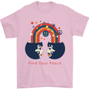 LGBT Find Your Peace Gay Pride Day Mens T-Shirt Cotton Gildan Light Pink