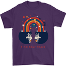 LGBT Find Your Peace Gay Pride Day Mens T-Shirt Cotton Gildan Purple