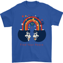 LGBT Find Your Peace Gay Pride Day Mens T-Shirt Cotton Gildan Royal Blue