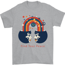LGBT Find Your Peace Gay Pride Day Mens T-Shirt Cotton Gildan Sports Grey