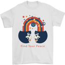 LGBT Find Your Peace Gay Pride Day Mens T-Shirt Cotton Gildan White