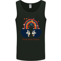 LGBT Find Your Peace Gay Pride Day Mens Vest Tank Top Black